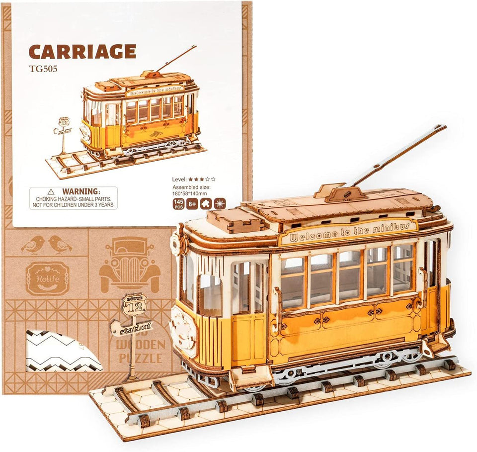 3D Wooden Puzzle Vintage Car/carriage Model