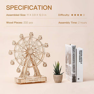 3D Puzzle Rotatable Ferris Wheel Model