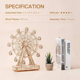 3D Puzzle Rotatable Ferris Wheel Model