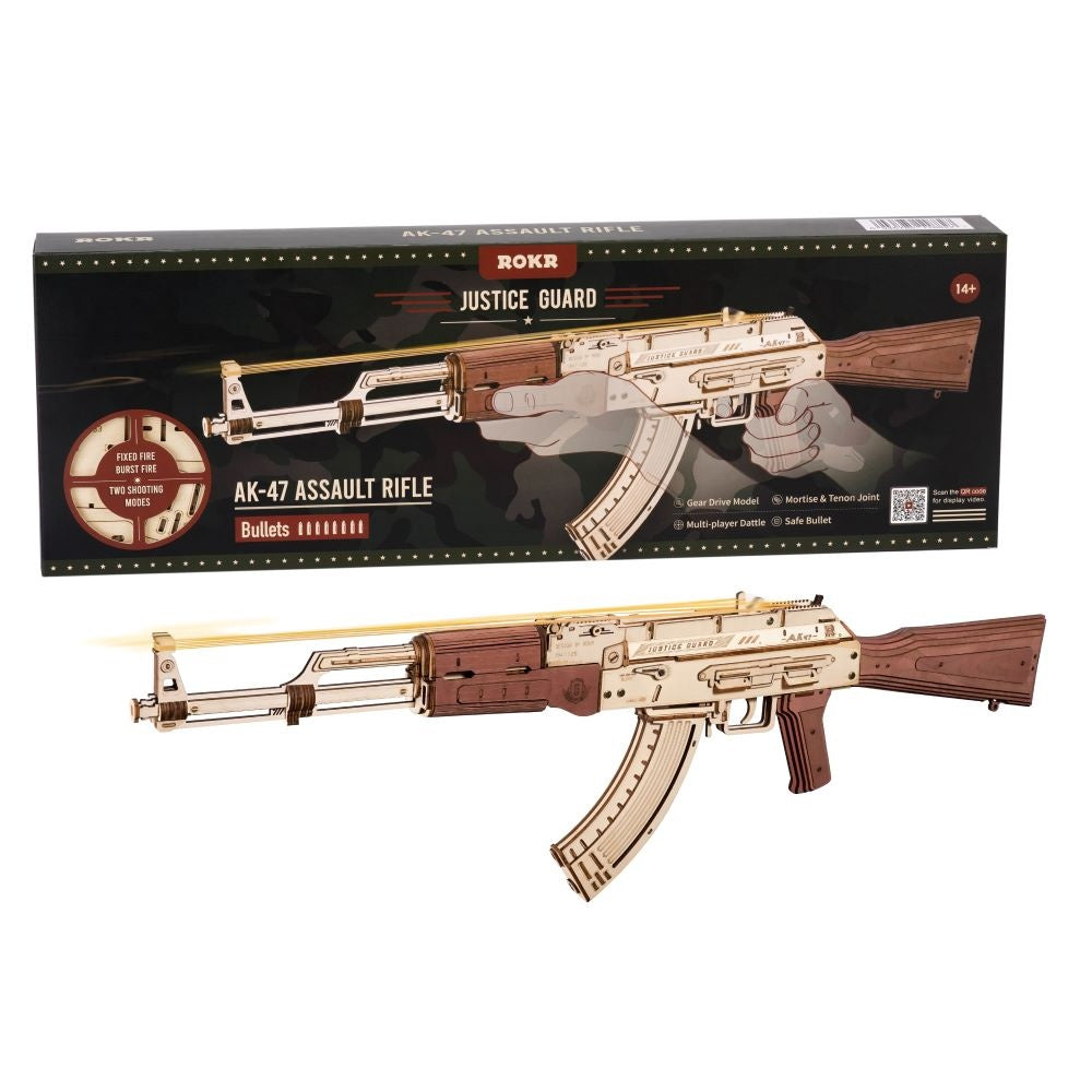 3D Wooden Puzzle Automatic Rifle AK-47
