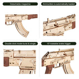 3D Wooden Puzzle Automatic Rifle AK-47