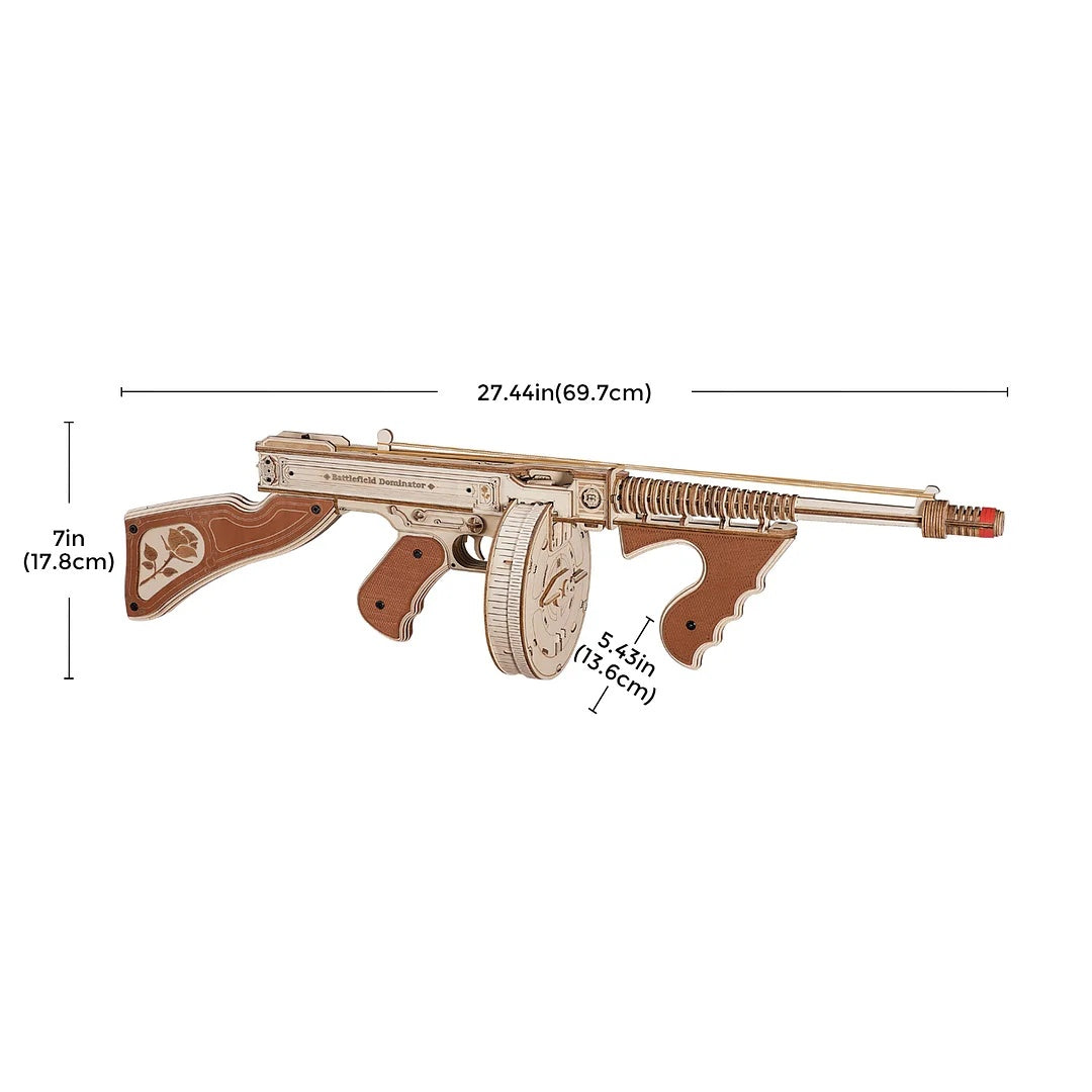 3D Wooden Puzzle Thompson Submachine Gun