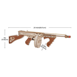 3D Wooden Puzzle Thompson Submachine Gun
