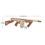 3D Wooden Puzzle Thompson Submachine Gun