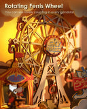 3D Wooden Puzzle Sunset Carnival Music Box With Lights