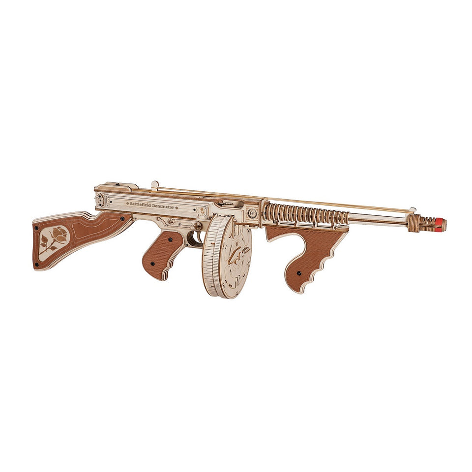 3D Wooden Puzzle Thompson Submachine Gun