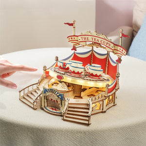3D Wooden Puzzle Tilt-A-Whirl Music Box