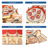3D Wooden Puzzle Tilt-A-Whirl Music Box