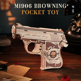 3D Puzzle Wooden Hideout Gun Mechanical Construction
