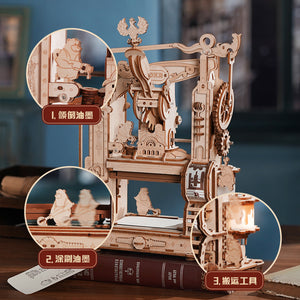 3D Wooden Puzzle Model Mechanical Gears