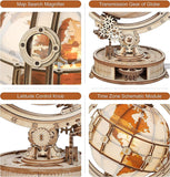3D Wooden Puzzle Luminous Globe 180PCS Model