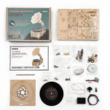 3D Wooden Puzzle Hand Crank Classic Gramophone