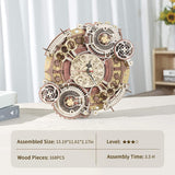 3D Wooden Puzzle Time Wall Clock