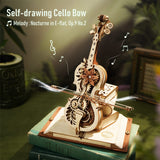 3D Wooden Puzzle Magic Cello Mechanical Music Box