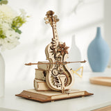 3D Wooden Puzzle Magic Cello Mechanical Music Box
