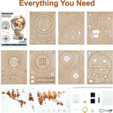3D Wooden Puzzle Luminous Globe 180PCS Model