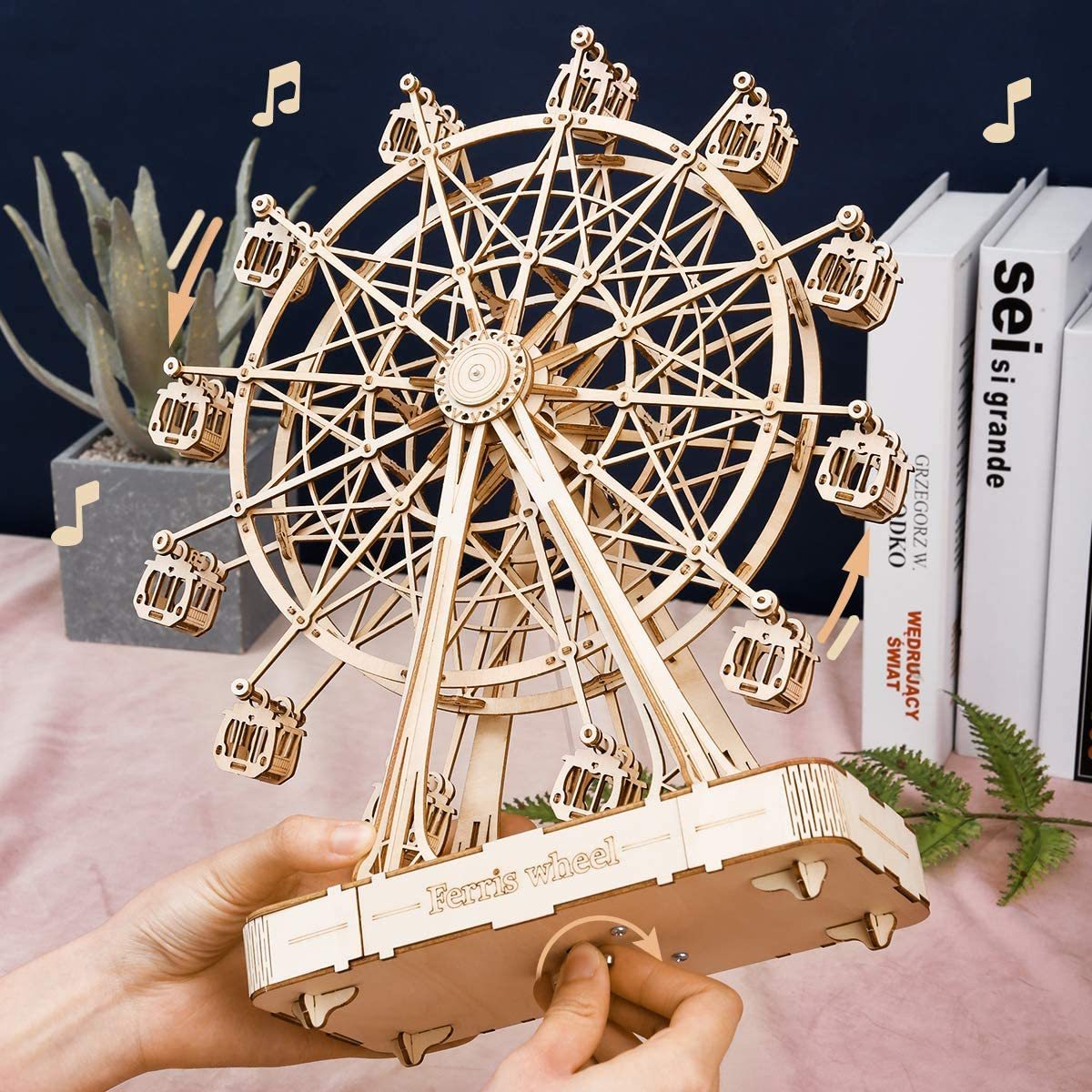3D Puzzle Rotatable Ferris Wheel Model