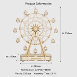 3D Puzzle Rotatable Ferris Wheel Model