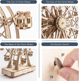 3D Puzzle Rotatable Ferris Wheel Model