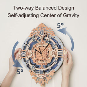 3D Wooden Puzzle Time Wall Clock