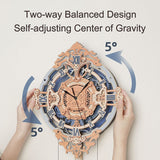 3D Wooden Puzzle Time Wall Clock