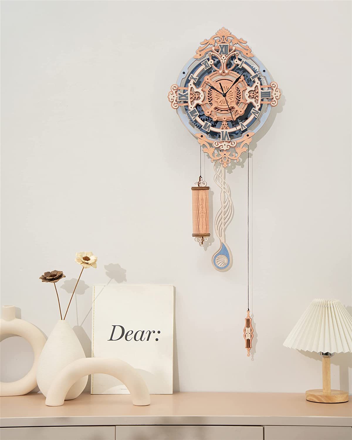 3D Wooden Puzzle Time Wall Clock