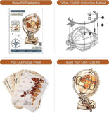 3D Wooden Puzzle Luminous Globe 180PCS Model