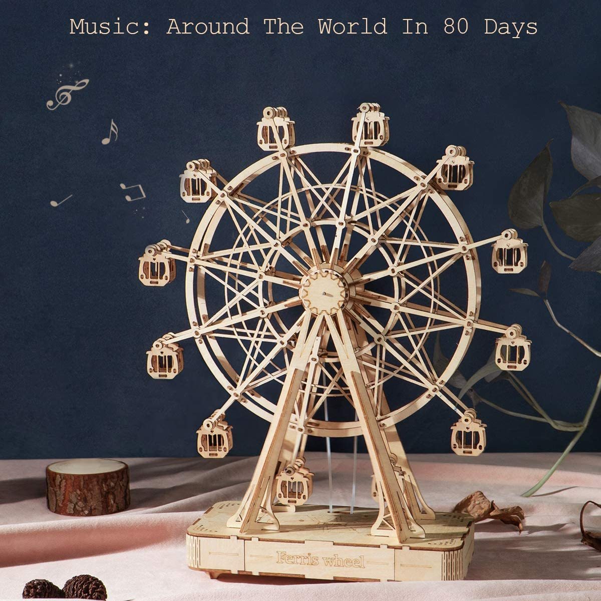 3D Puzzle Rotatable Ferris Wheel Model
