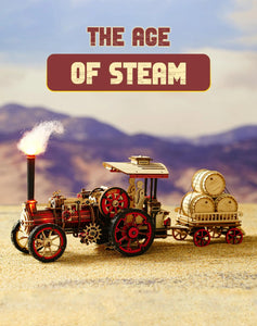 3D Wooden Puzzle Car Steam Engine