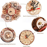 3D Wooden Puzzle Time Wall Clock