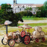 3D Wooden Puzzle Car Steam Engine