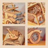 3D Wooden Puzzle Vintage Car/carriage Model
