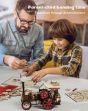 3D Wooden Puzzle Car Steam Engine