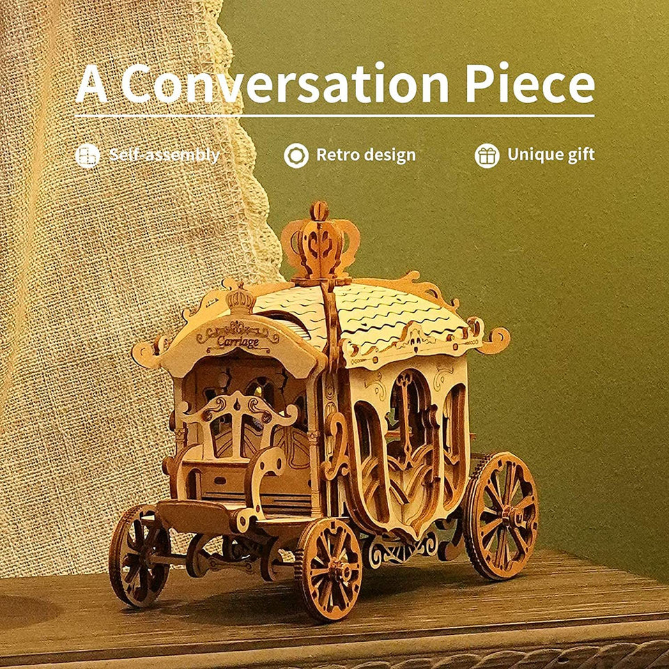 3D Wooden Puzzle Vintage Car/carriage Model