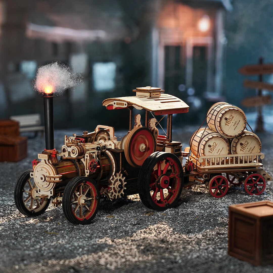 3D Wooden Puzzle Car Steam Engine