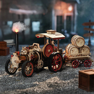 3D Wooden Puzzle Car Steam Engine