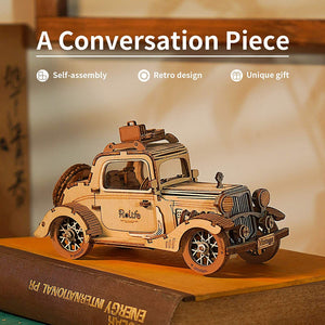 3D Wooden Puzzle Vintage Car/carriage Model