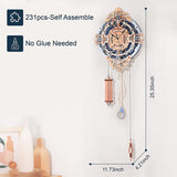 3D Wooden Puzzle Time Wall Clock